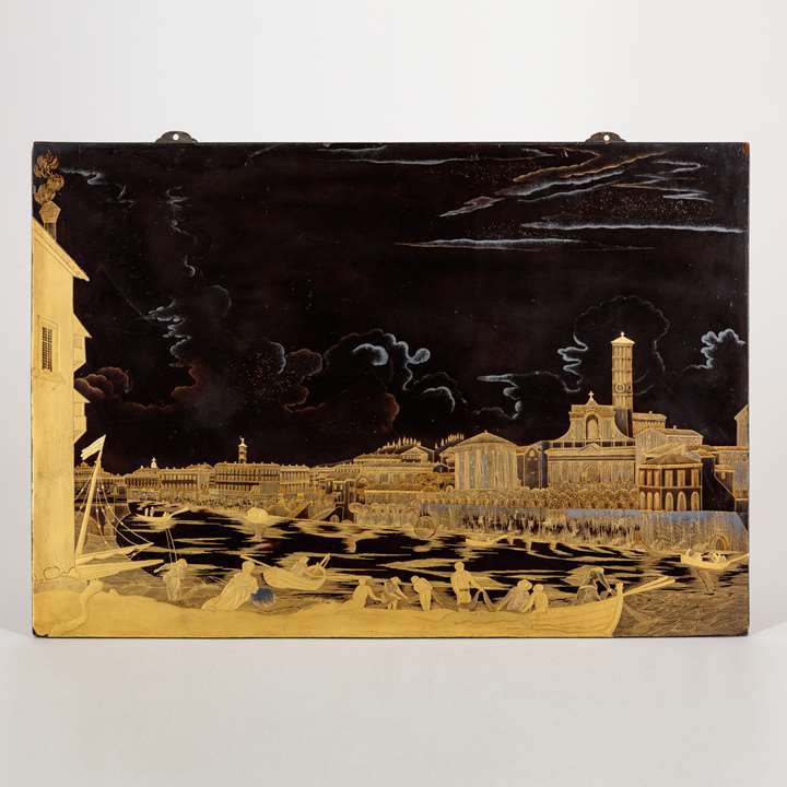 Plaque with Views of Rome between the Tiber and the Palatine Hill